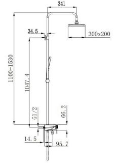 Душевая стойка Raglo R60.24.06 чёрный